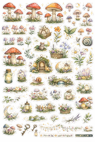 fairy garden sticker sheet